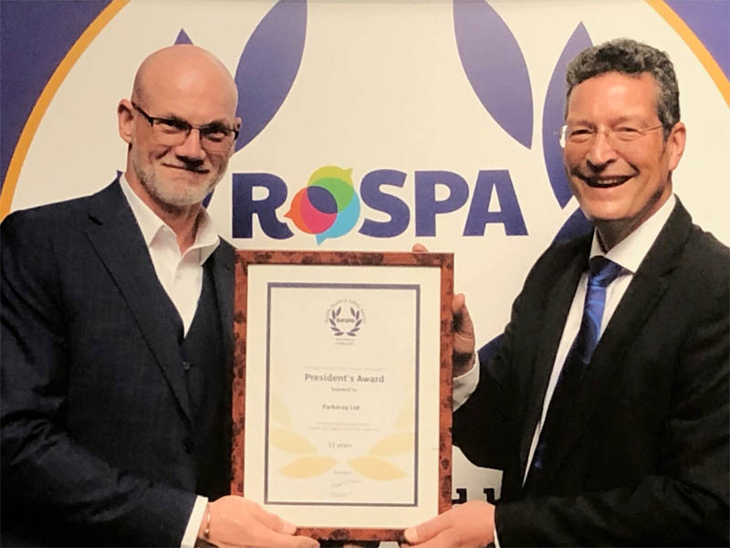 Parkeray’s Health & Safety Team Collects RoSPA Gold Award